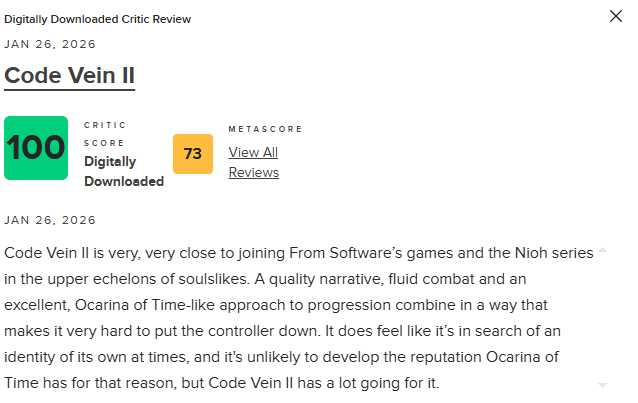 《噬血代码2》满分评测出乌龙 官网竟只给了80分！(图3)