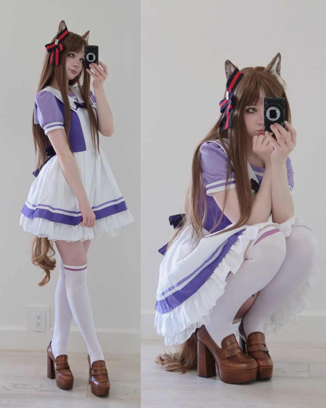 美国小姐姐cos蕾赛 过膝袜勒腿效果太顶了(图3)