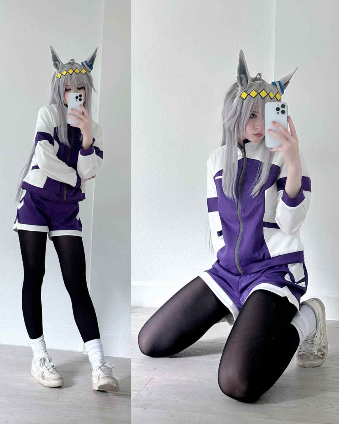 美国小姐姐cos蕾赛 过膝袜勒腿效果太顶了(图4)