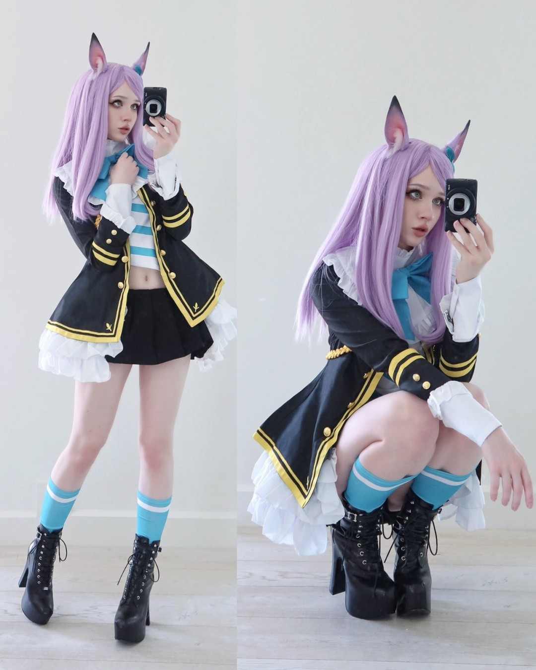 美国小姐姐cos蕾赛 过膝袜勒腿效果太顶了(图5)