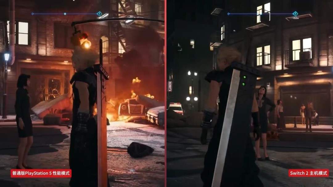 《最终幻想7：重制版》NS2与PS5版画面对比 看看差别！(图4)