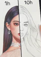 插画艺术家展示惊人涂色技巧 300美元的右脸(图1)