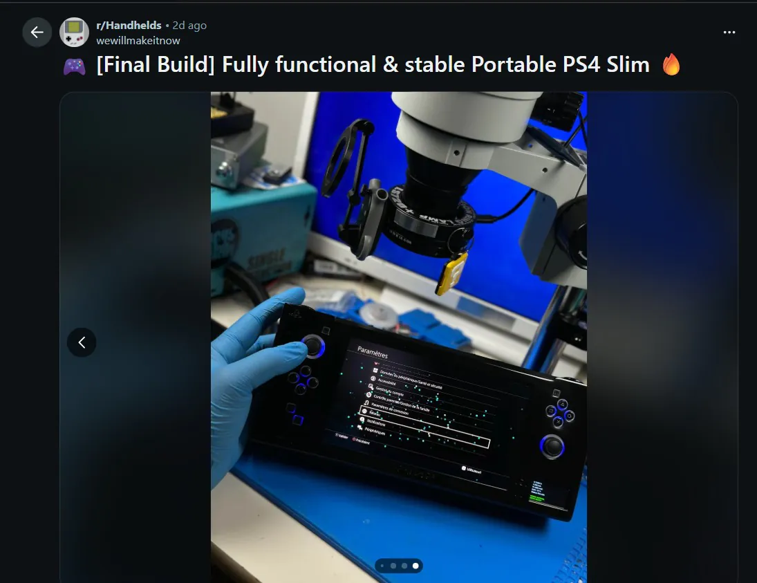 民间大神出手：PS4 Slim被改造成7英寸掌机(图3)