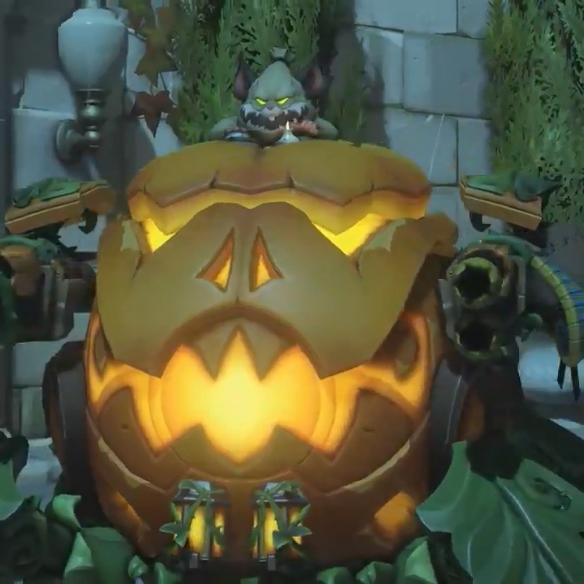 《守望先锋》破坏球万圣节皮肤 机甲变巨大南瓜灯！(图1)