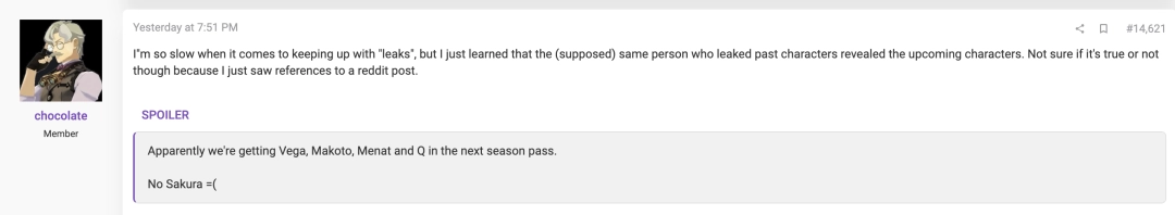 新泄露疑似曝光《街头霸王6》第四弹DLC完整角色阵容(图2)