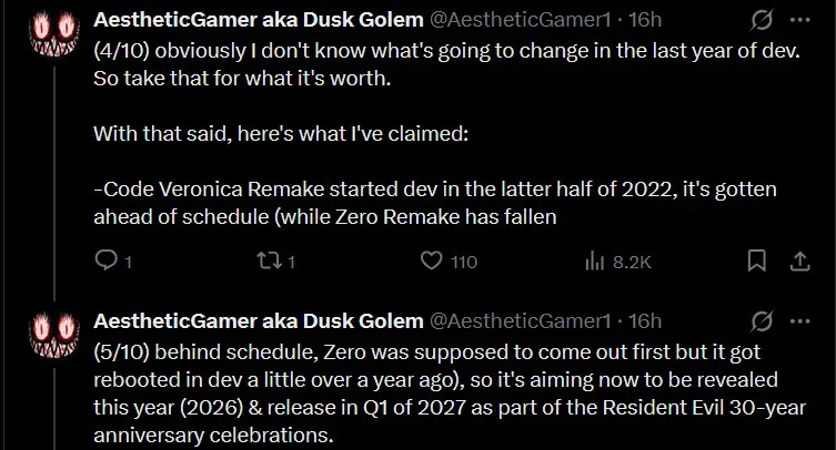 《生化危机：代号维罗妮卡》重制版首批细节 2027年Q1发售(图2)