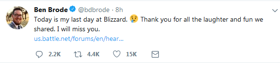 《炉石传说》游戏总监离职:暴雪15年 我将开启新旅程(图2) 《炉石传说》游戏总监离职:暴雪15年 我将开启新旅程(图2)