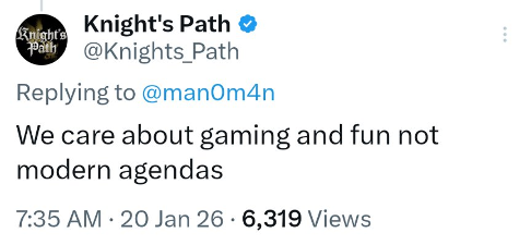 硬刚DEI!独立游戏《骑士之路》在国外突然火了(图6) 硬刚DEI!独立游戏《骑士之路》在国外突然火了(图6)