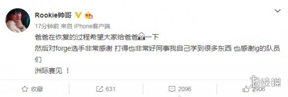 祝早日康复！《LOL》iG中单Rookie确认即将归队！(图3)