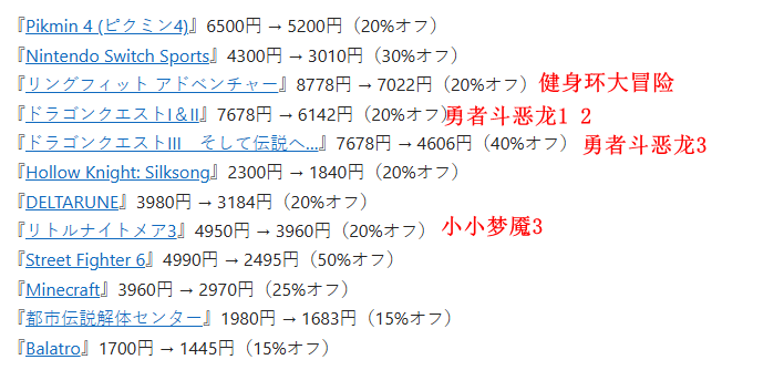 任天堂e商店新春促销12月26日开启 多款新旧大作在列(图2)