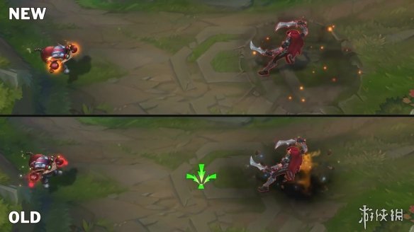 《LOL》爆破鬼才新旧视觉效果对比 技能显示更明显(图1)