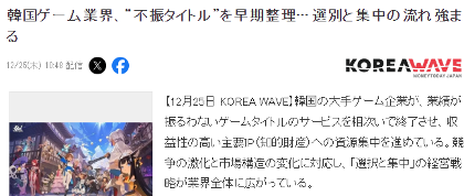 韩国游戏产业新变途 正在集中资源到高收益游戏(图2) 韩国游戏产业新变途 正在集中资源到高收益游戏(图2)