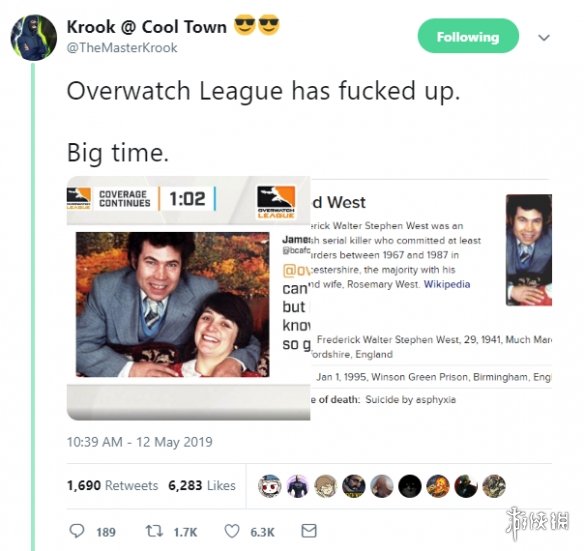 《守望先锋》联赛直播闹乌龙 惊现连环杀人犯照片(图3)