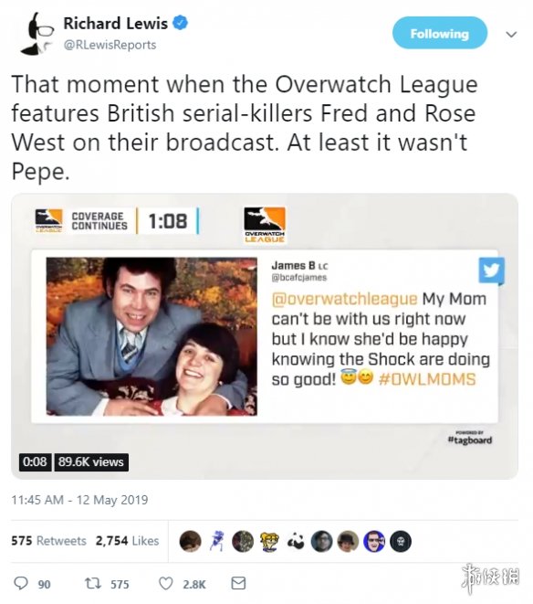 《守望先锋》联赛直播闹乌龙 惊现连环杀人犯照片(图2)