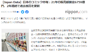 日本漫画市场销售数据调查 连续两年不断刷新高(图3)