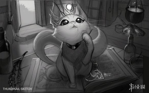 《lol》新英雄悠米概念图及绘制过程 灵感来自一只猫(图1)