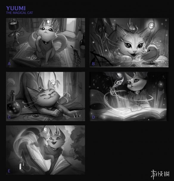 《lol》新英雄悠米概念图及绘制过程 灵感来自一只猫(图4)