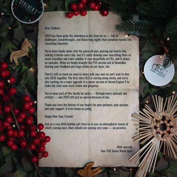 《潜行者2》宣布全面升级至虚幻5！首个剧情DLC开发中(图1)