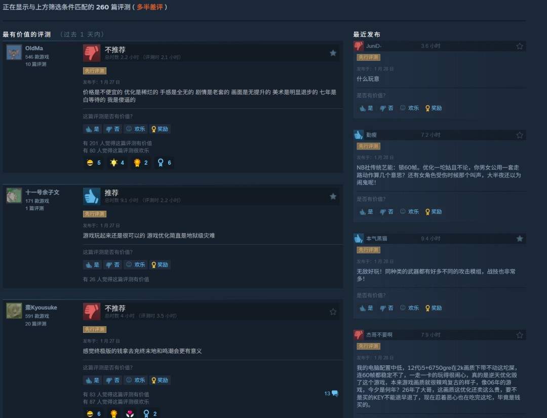 《噬血代码2》Steam中文区多半差评 优化差、PS3级画面(图2)