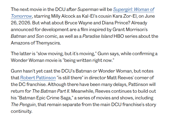 DC宇宙新版《神奇女侠》启动 四大支柱角色格局初定(图1)