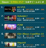 2025年Steam好评如潮游戏评论数TOP10 《33号》排第四(图3)
