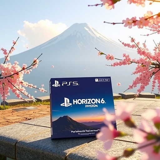 博主饭制《地平线6》PS5实体版：富士山下樱花纷飞！(图2)