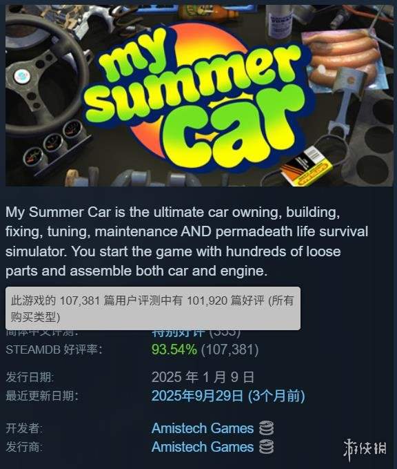《我的冬季汽车》Steam好评如潮：延续了前作的成功！(图5)