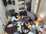 爸爸的游戏秘密基地被征收！变身“父女3人网咖”(图4)