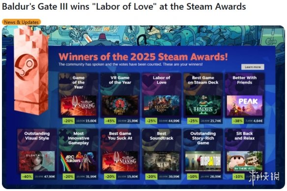 《博德3》获爱的付出奖！粉丝坦言：获奖理由存疑(图4)