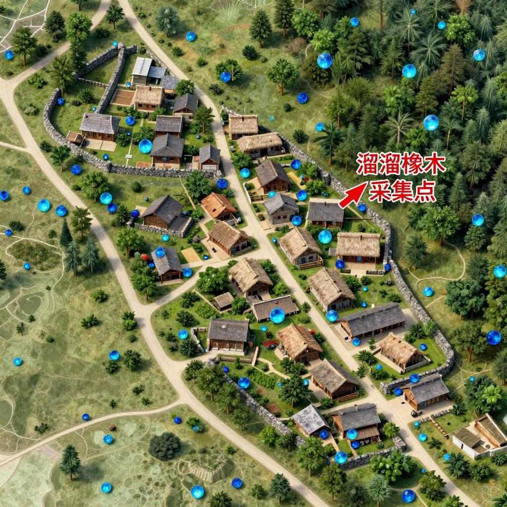 心动小镇今日萤石和溜溜橡木位置(图1)