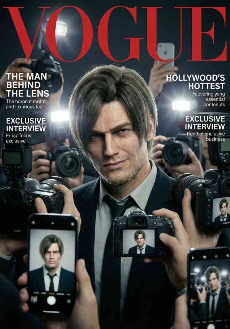 饭制《生化危机9》杂志海报 里昂格蕾丝成明星(图3)