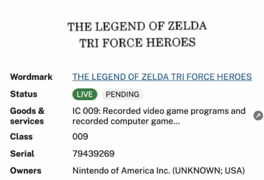 《塞尔达：三角力量英雄》或迎来回归！任天堂申请商标(图1)