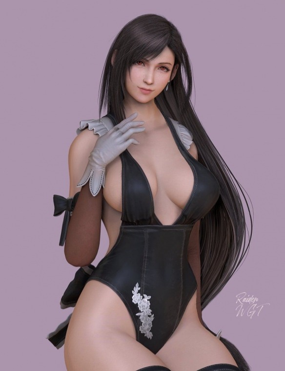 旁边没人的时候再看！《最终幻想7》蒂法全新3D美图赏(图1)