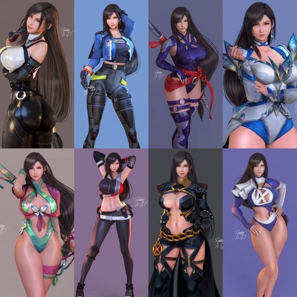 旁边没人的时候再看！《最终幻想7》蒂法全新3D美图赏(图7)