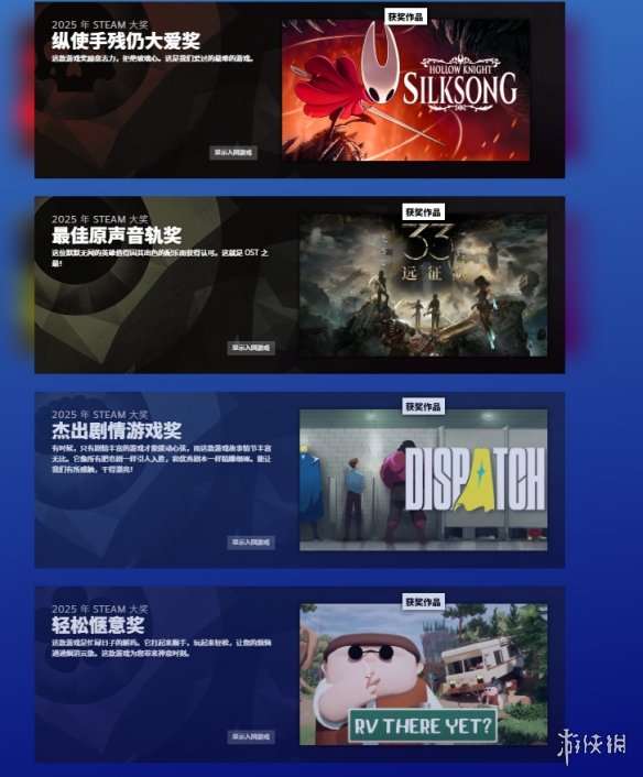 2025年Steam大奖正式揭晓！年度最佳游戏竟然是它？(图4)