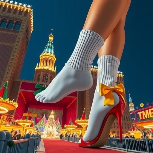 《女巨人游乐场》更新圣诞造型 白袜红高根践踏城市(图3)