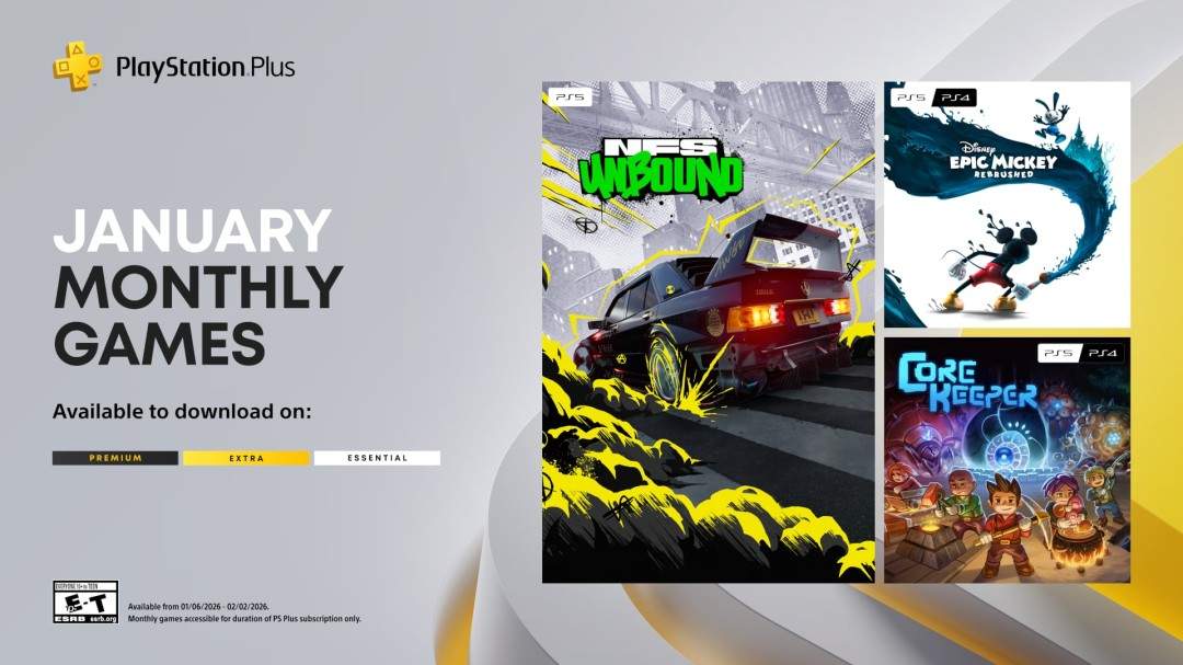 2026年1月PlayStation Plus Essential会免游戏公开 《极品飞车：不羁》领(图1)