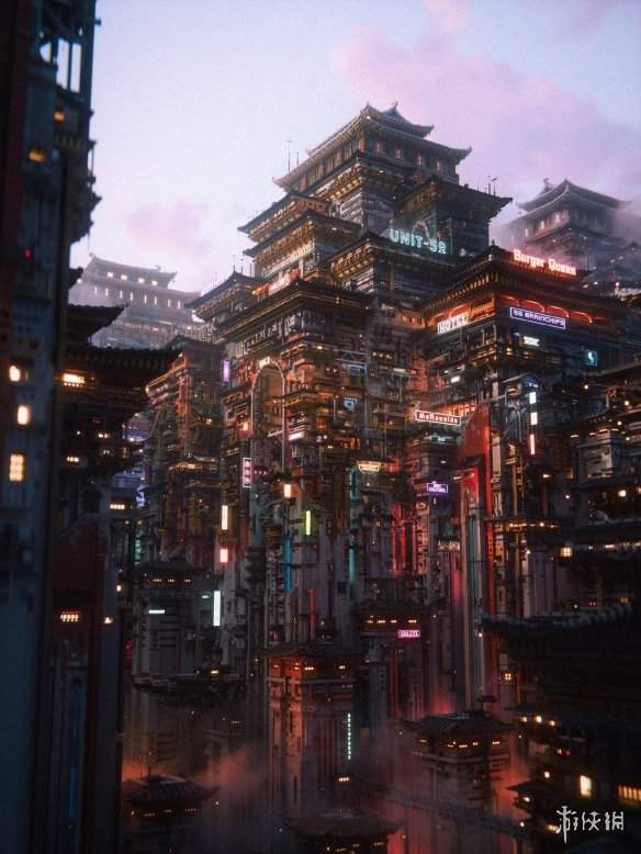 《我的世界》建筑大佬分享自制神作：中式赛博超惊艳!(图1)