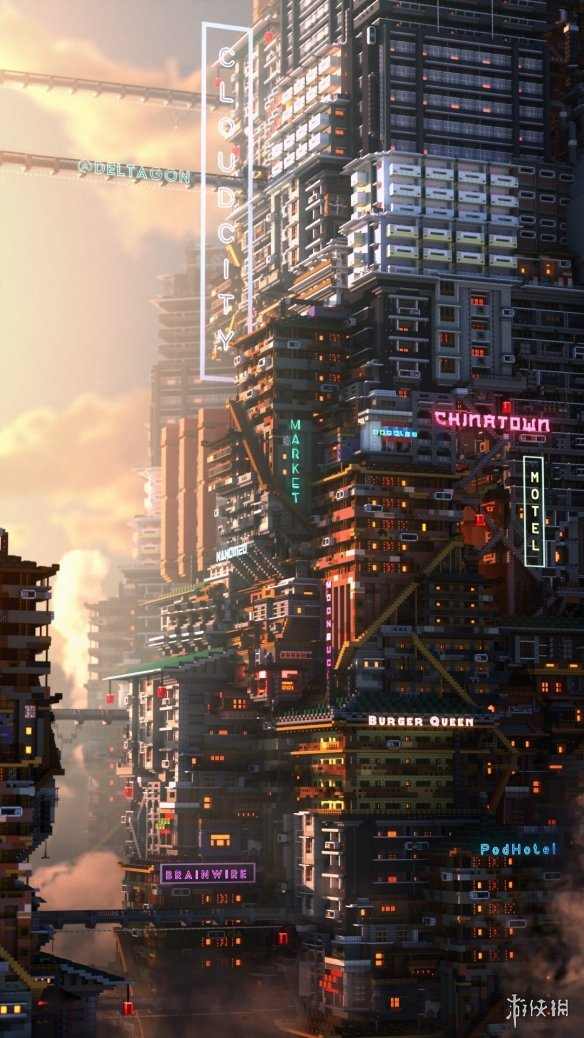 《我的世界》建筑大佬分享自制神作：中式赛博超惊艳!(图7)