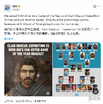 由玩家投票选出！《光与影》夺得IGN年度最佳游戏桂冠(图1)