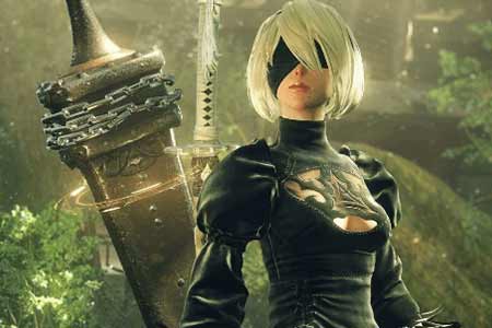 《尼尔:机械纪元》英文版和日文版中的2B