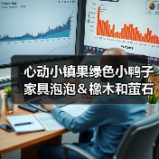 心动小镇果绿色小鸭子家具泡泡＆橡木和萤石点位(图2)
