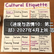 《速度与激情10：第二部》2027年4月上映 范迪塞尔将和保罗·沃克重聚 - Tanyitan情报局
