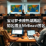 宝可梦卡牌热潮再起:知名博主MrBeast签名化石盔卡(图3) 宝可梦卡牌热潮再起:知名博主MrBeast签名化石盔卡(图3)