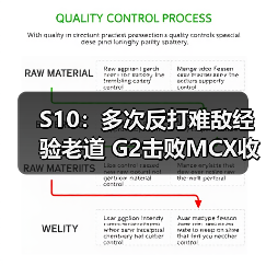 S10:多次反打难敌经验老道 G2击败MCX收获2连胜!(图4) S10:多次反打难敌经验老道 G2击败MCX收获2连胜!(图4)