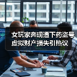 女玩家奔现遭下药盗号 虚拟财产损失引热议