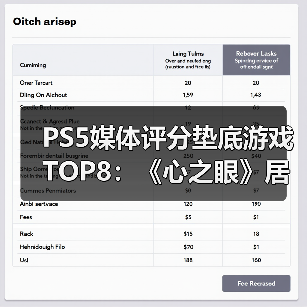 PS5媒体评分垫底游戏TOP8：《心之眼》居首(图2)