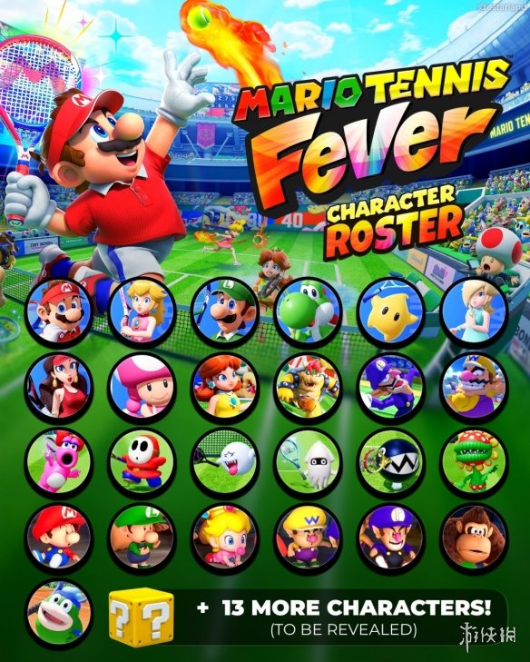 NS2新作《马里奥网球：狂热》官宣38名角色成历史之最(图2)
