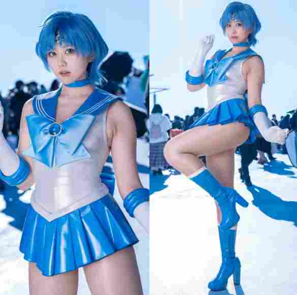 日本小姐姐COS《街头霸王》春丽：神级肉腿太顶了！(图5)