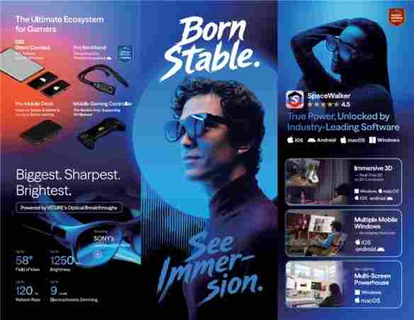 VITURE Beast首次亮相CES 全球最大视场角内置3DoF计算芯片(图6)